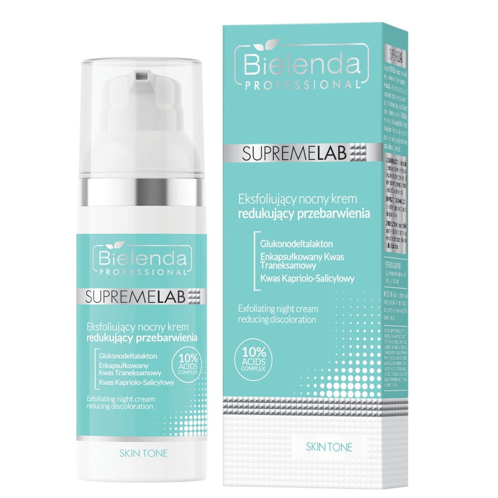Bielenda Professional Supremelab Exfoliating Night Cream to Reduce Hyperpigmentation 50ml