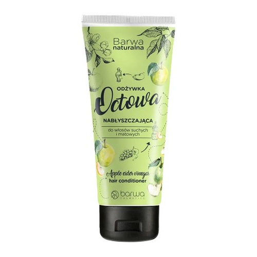 Barwa Naturalna Nabłyszczająca Odżywka Octowa w Tubie dla Włosów Naturalnych i Matowych 200ml