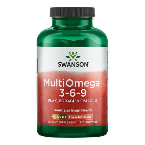 Swanson MultiOmega 3-6-9 Flax & Borage & Fish Oils 120 Softgels