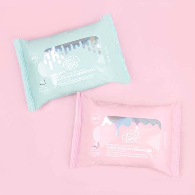 FaceBoom Seboom Normalizing-Cleansing Wipes for Oily and Combination 20 Pieces