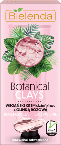 Bielenda Botanical Clays Vegan Vegan Cream with Pink Clay Day and Night 50ml