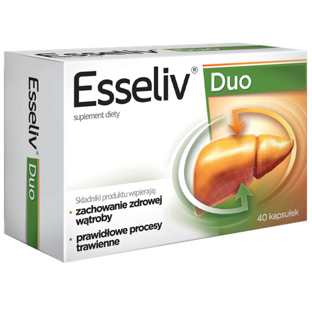 Aflofarm Esseliv Duo Wsparcie Prawidłowego Trawienia 40 Kapsułek