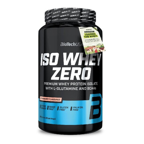 BioTechUSA Iso Whey Zero Whey Protein Isolate Strawberry for Muscle Support 908g