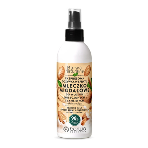 Barwa Natural Reconstructing Conditioner Almond Milk Spray for Damaged and Brittle Hair 200ml