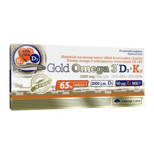 Olimp Gold Omega 3 D3 + K2 30 Kapsułek