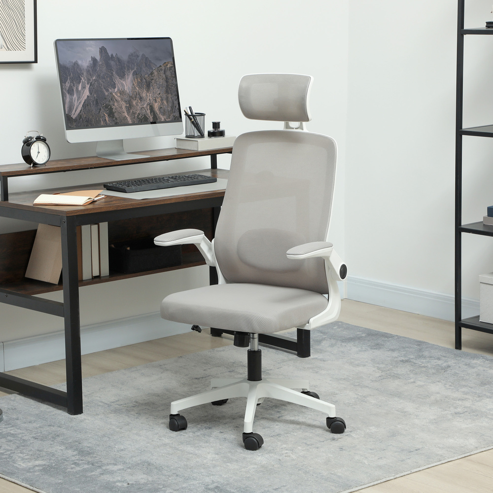 HOMCOM Multi-Adjust Office Chair - Grey | Home Products \ Office ...