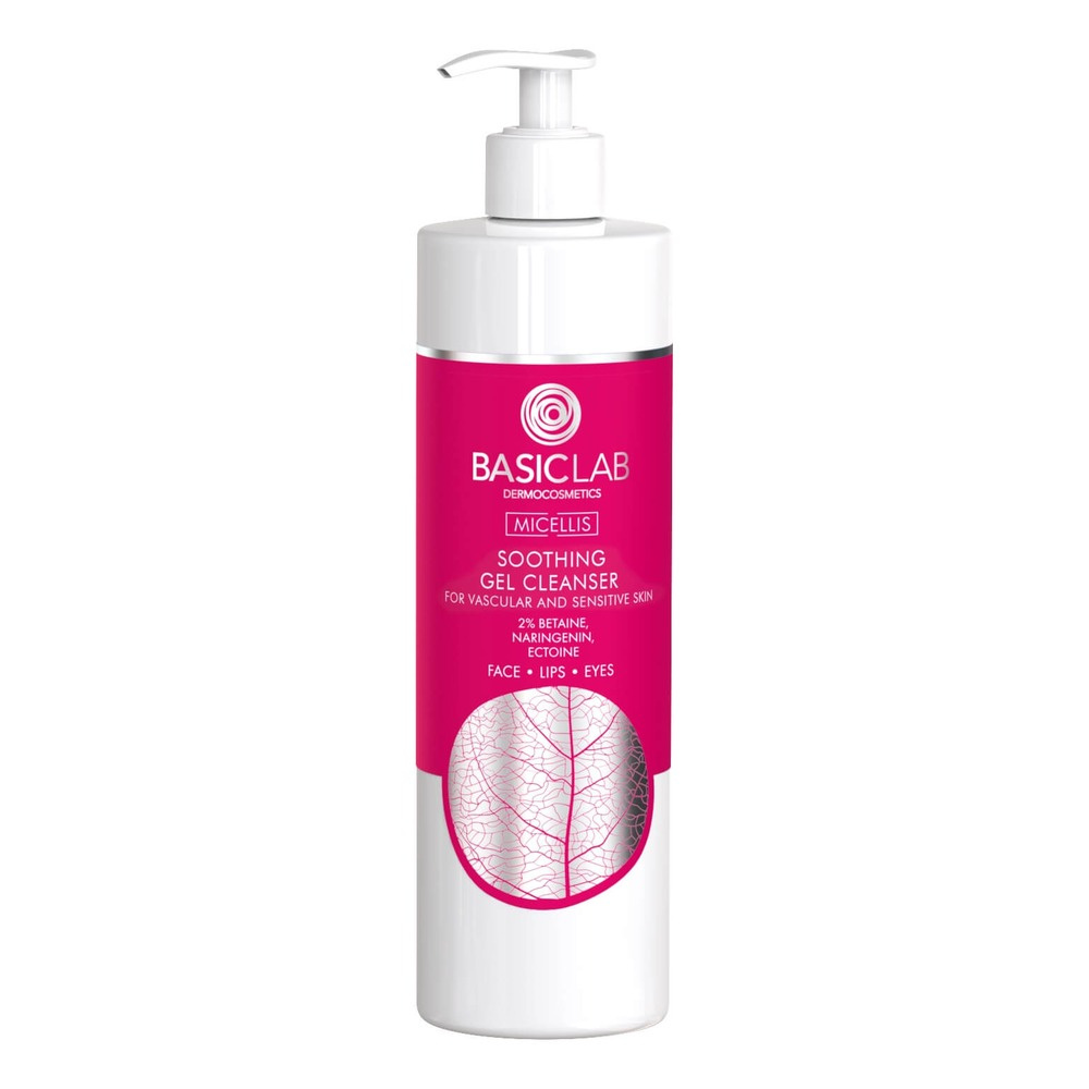 BasicLab Kojący Żel Oczyszczający dla Skóry Naczynkowej i Wrażliwej 300ml
