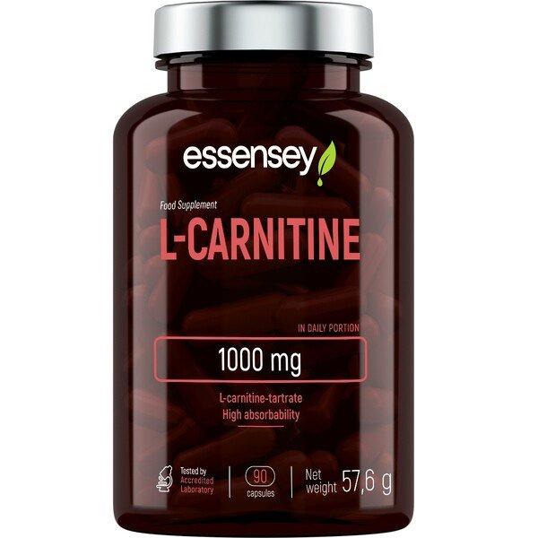 Essensey L-Karnityna 1000mg Wsparcie Metabolizmu Tłuszczów 90 Kapsułek