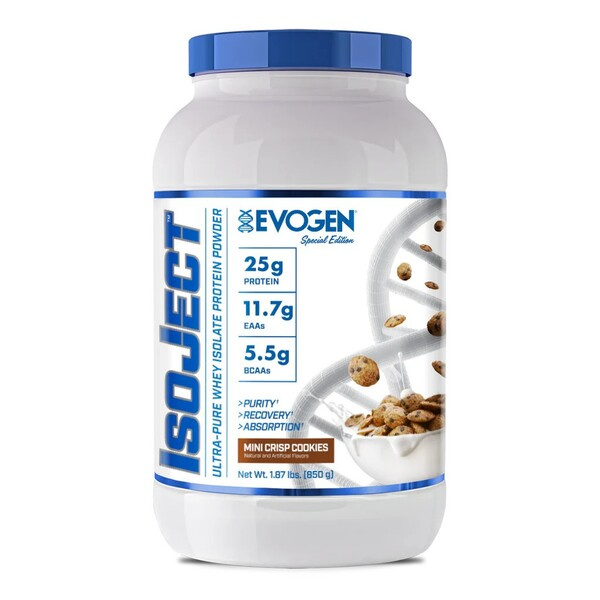 Evogen IsoJect Izolat Białka Serwatkowego o Smaku Ciasteczek Mini Crips 850g