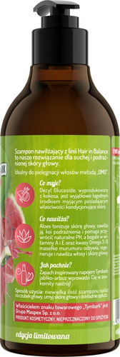 OnlyBio x Tymbark Hair in Balance Edycja Limitowana Nawilżający Szampon Jabłko-Arbuz 400ml