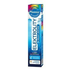 Polski Lek S.A. Plusssz Elektrolity + Multiwitamina Mango-Ananas 24 Tabletki Musujące