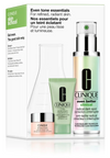 Clinique Even Tone Essentials Gift Set 50ml Even Better Clinical Radical Dark Spot Corrector + Interrupter + 30ml 7 Day Scrub Cream + 5ml All About Eyes Zestaw 1 Sztuka