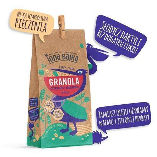 Inna Bajka Oat Granola with Chocolate and Strawberries Flavor without Sugar 300g