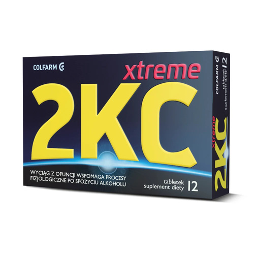 Colfarm 2 KC Xtreme Suplement Diety Wspomagający Walkę Objawów Kaca 6 Tabletek