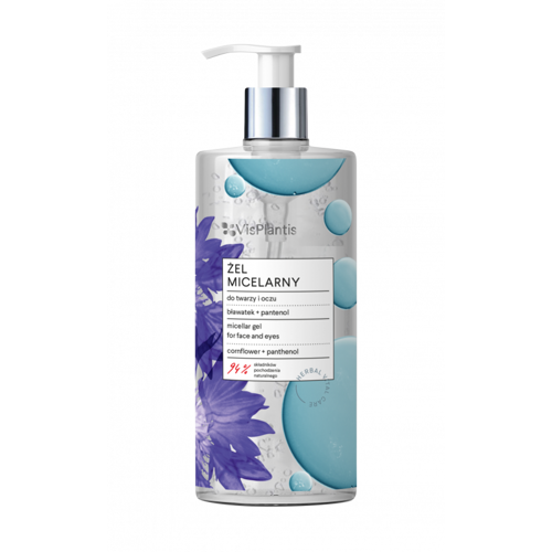 VIS PLANTIS Herbal Vital Care micellar Gel 3 in 1 cornflower + panthenol, 500ml