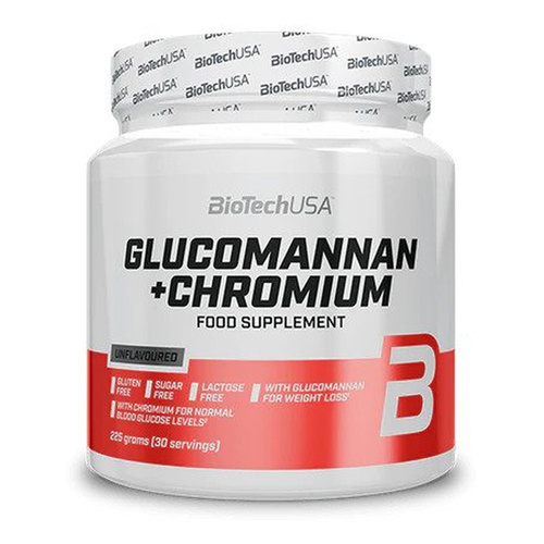 BioTechUSA Glucomannan Chromium Powder for Weight Loss and Blood Sugar Control 225g