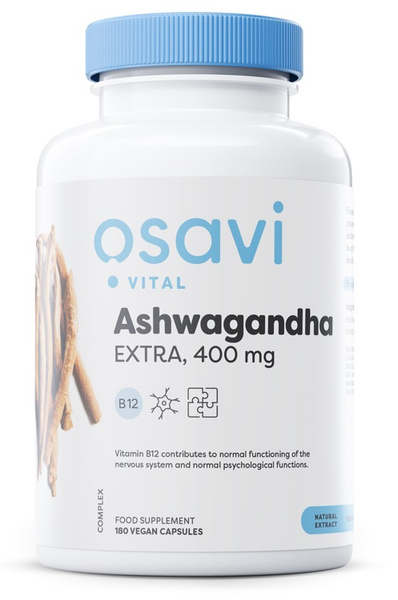Osavi Ashwagandha Extra 400mg for Stress Relief 180 Vegan Caps