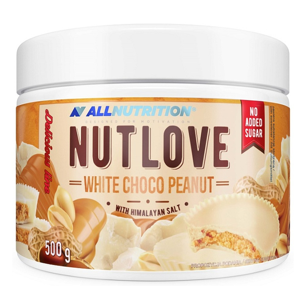 AllNutrition NutLove White Choco Peanut with Himalayan Salt and No Added Sugar 500g