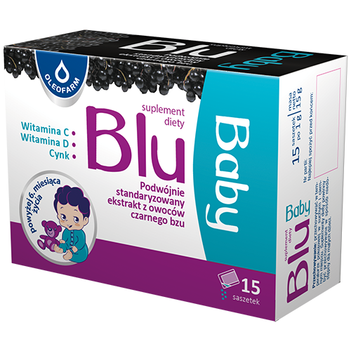 Oleofarm Blu Baby Double Standardised Elderberry Extract 15 Sachets Best Before 30.06.26