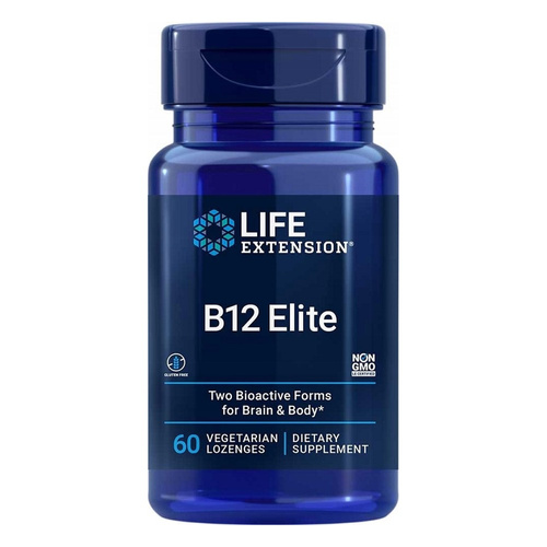 Life Extension B12 Elite Vitamin B12 For Nervous System Support 60 Vegetarian Lozenges
