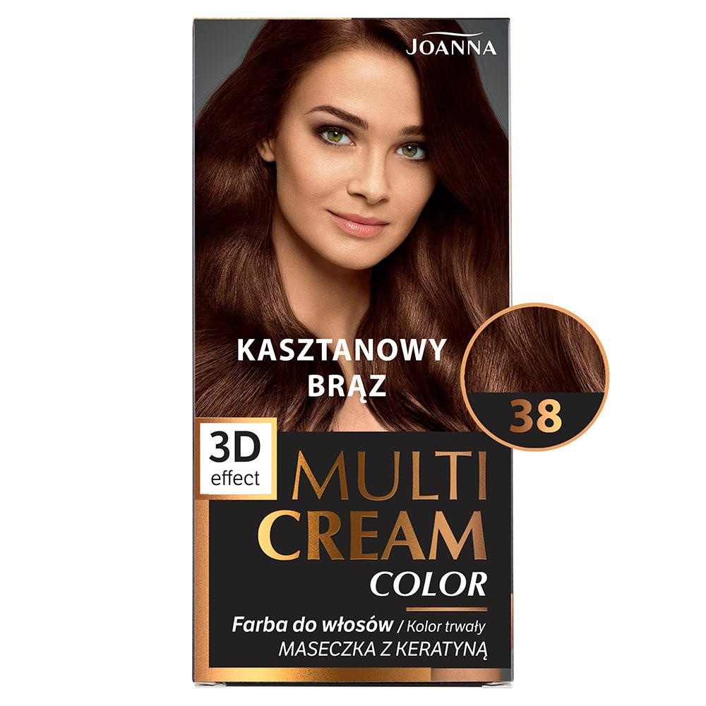 Joanna Multi Cream Color 3D Effect Farba Nr 38 Kasztanowy Brąz 1 Sztuka