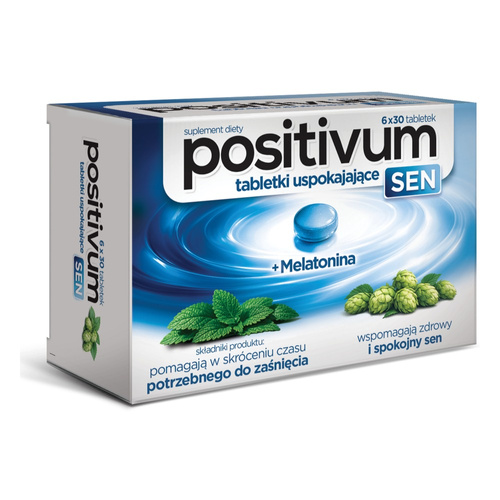 Positivum Sen Tabletki Uspokajające Wspomagający Zdrowy i Spokojny Sen 90 Tabletek