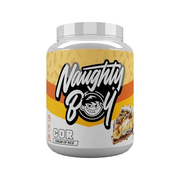 Naughty Boy Cream of Rice Banoffee Pie Carbohydrate Powder for Energy and Muscle Support 2000g