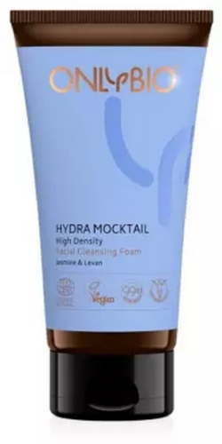 OnlyBio Hydra Mocktail Gęsta Pianka do Mycia Twarzy z Jaśminem i Lewanem dla każdego Rodzaju Skóry 150ml