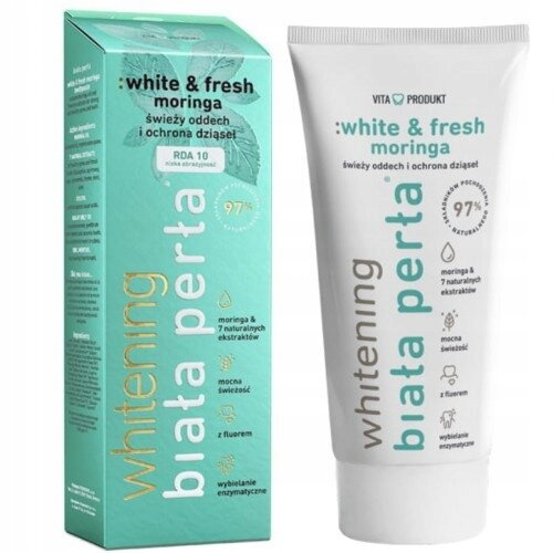 Biała Perła White & Fresh Moringa Herbal Toothpaste Fresh Breath and Gum Protection 75ml