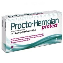 Procto - Hemolan Protect Suppositories against Hemorrhoids 10 Pieces