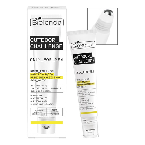 Bielenda Only for Men Outdoor Challenge Moisturizing Anti-Wrinkle Cream Roll-On Under Eyes Day and Night 15ml