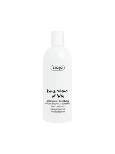 Ziaja Kozie Mleko Wzmacniający Wygładzający Szampon z Keratyną dla Włosów Suchych Szorstkich bez Połysku 400ml