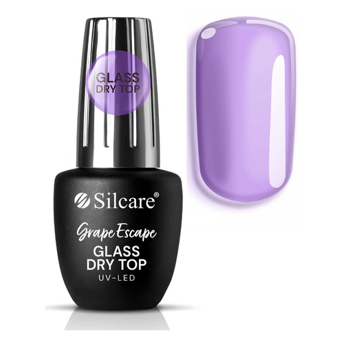 Silcare Glass Dry Top półtransparentny top hybrydowy Grape Escape 9ml
