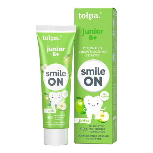 Tołpa ON smile junior 6+ wegańska pasta do zębów dla dzieci, 75ml