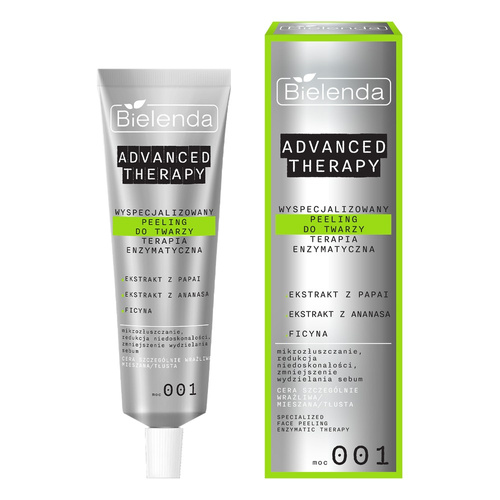 Bielenda Advanced Therapy Specialized Facial Peeling Enzymatic Therapy for Sensitive Combination and Oily Skin 001 30ml