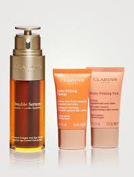 Clarins Double Serum Gift Set 50ml Double Serum + 15ml Extra Firming Energy + 15ml Extra Firming Nuit + 0.9ml Double Serum Eye Mature Skin Care Set 1 Piece