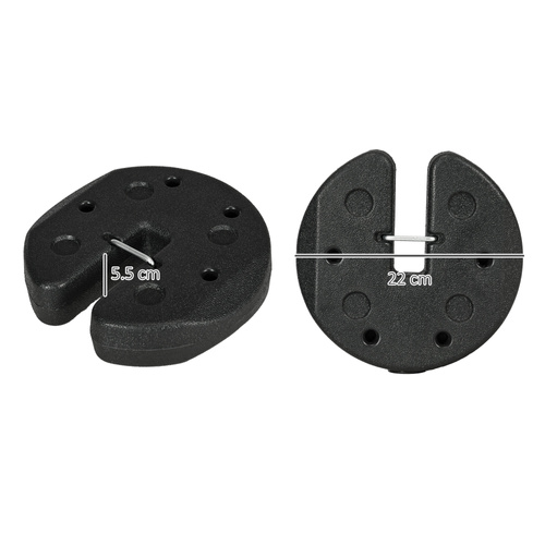 Outsunny Gazebo Weights Set of 8, 24KG Weights for Gazebo Legs with Reinforce Pins and Carry Belt, for Gazebos Shelters Marquees Tents