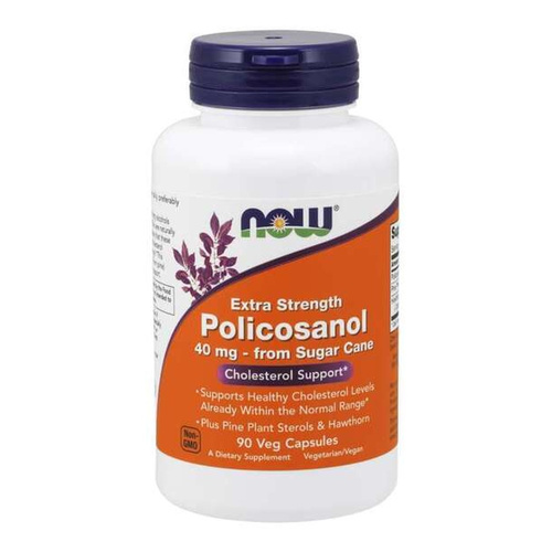 Now Foods Policosanol 40mg Extra Strength 90 Vcapsules