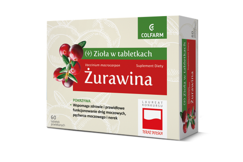 Colfarm Herbs in Tablets Cranberry Supports Urinary Tract 60 Tablets