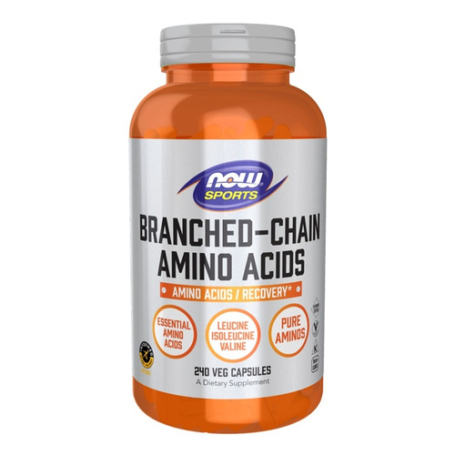 NOW Foods Aminokwasy Rozgałęzione BCAA Na Regenerację Mięśni 240 Kapsułek