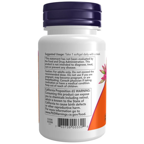 Now Foods Vitamin A 10 000 IU 100 Kapsułek