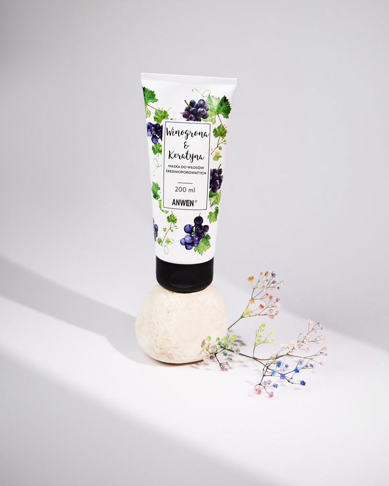 Anwen Grape and Keratin Mask for Medium Porosity Hair 200ml Best Before 01.01.26