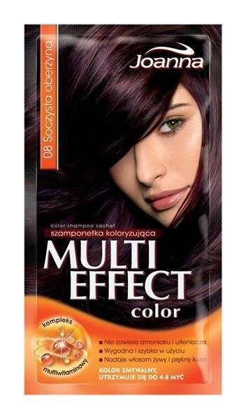 Joanna Multi Effect Szamponetka Koloryzująca 08 Soczysta Oberżyna 35g