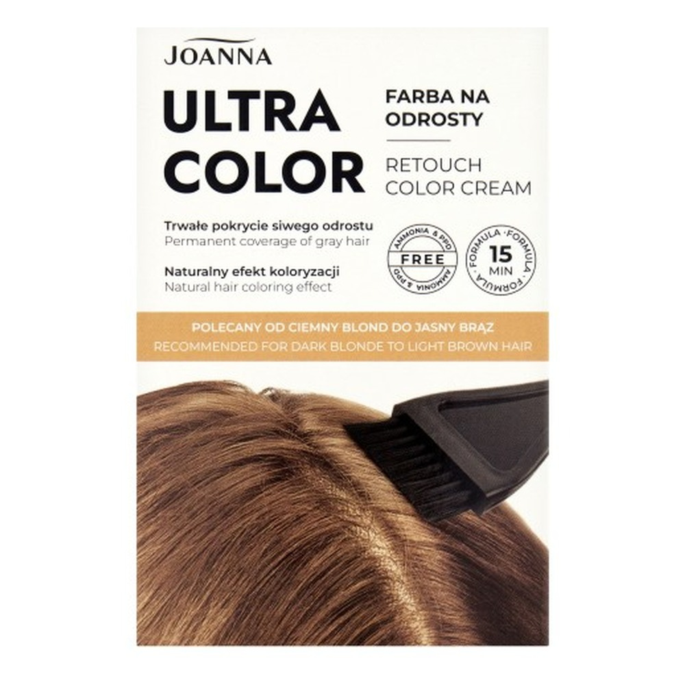 Joanna Ultra Color Retouch Krem Koloryzujący Jasny Brąz 15g