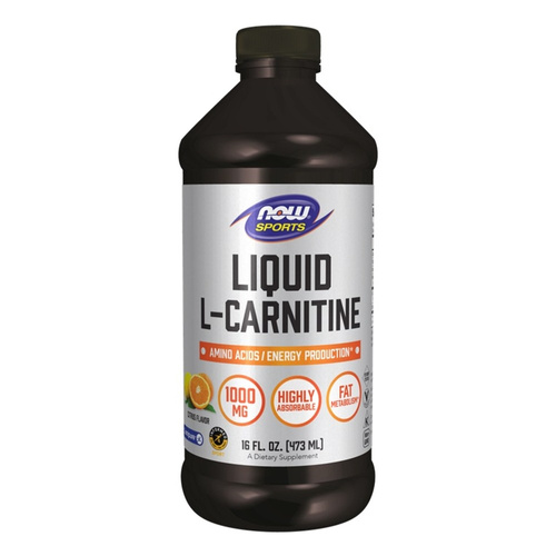 NOW Foods Liquid L-Carnitine 1000mg Citrus For Fat Metabolism 473ml