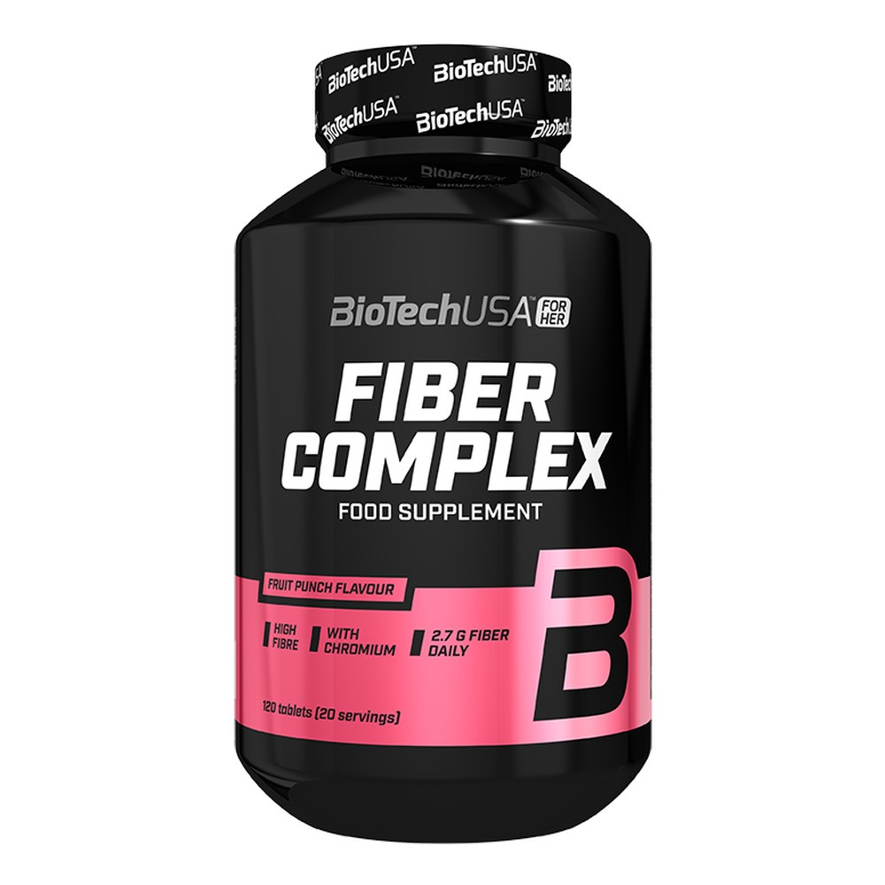BioTechUSA Fiber Complex Fibre Chewable Tablets, Fruit Punch 120 tablets