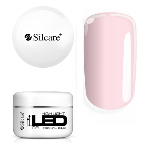 Silcare High Light LED French Pink Transparent Builder Gel for French and Nude Styling 100g