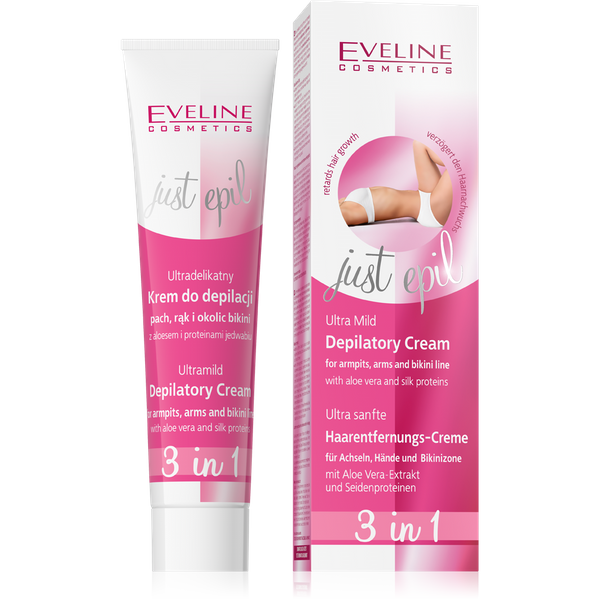 Eveline Just Epil 3-in-1 Ultra-mild Depilatory Cream with Aloe and Silk 125ml