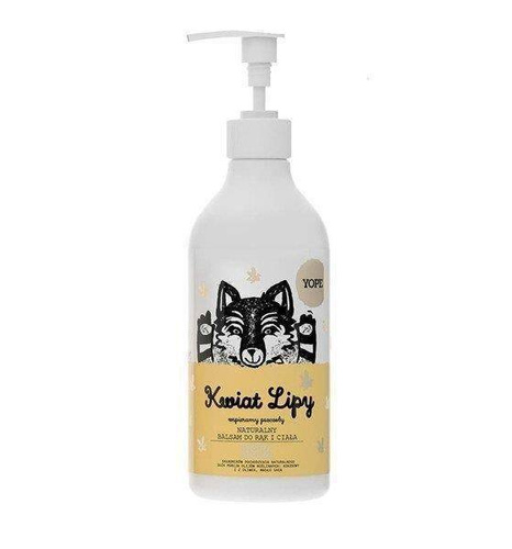 Yope Balsam Ręce Ciało Kwiat Lipy Olej Kokosowy Masło Shea Wygładza Skórę  300ml