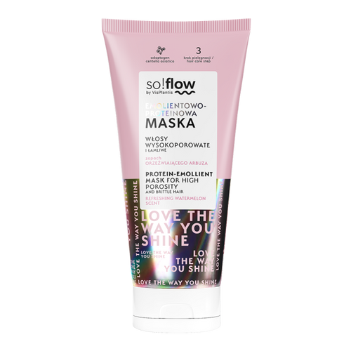 So!Flow Emolientowo - Proteinowa Maska dla Włosów Wysokoporowatych i Łamliwych 200ml